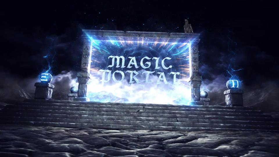 ae模板 炫酷魔法传送门能量炫光特效展示logo模板 ae素材