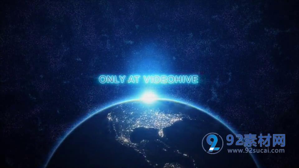 ae模板 科幻银河地球失真特效电影开场模板 ae素材