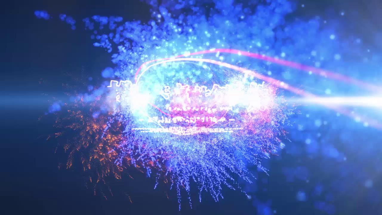 唯美绚丽幻光粒子穿梭绽放企业公司年会盛典开场片头AE素材