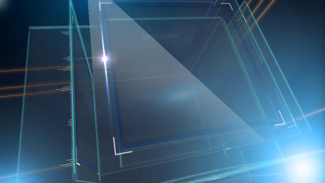 炫酷光影闪烁科技玻璃三维立方体背景视频AE素材