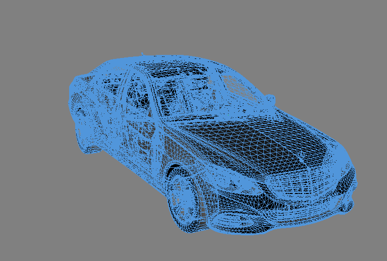 超强的科技带入感3维网状mercedes benz汽车c4d模型