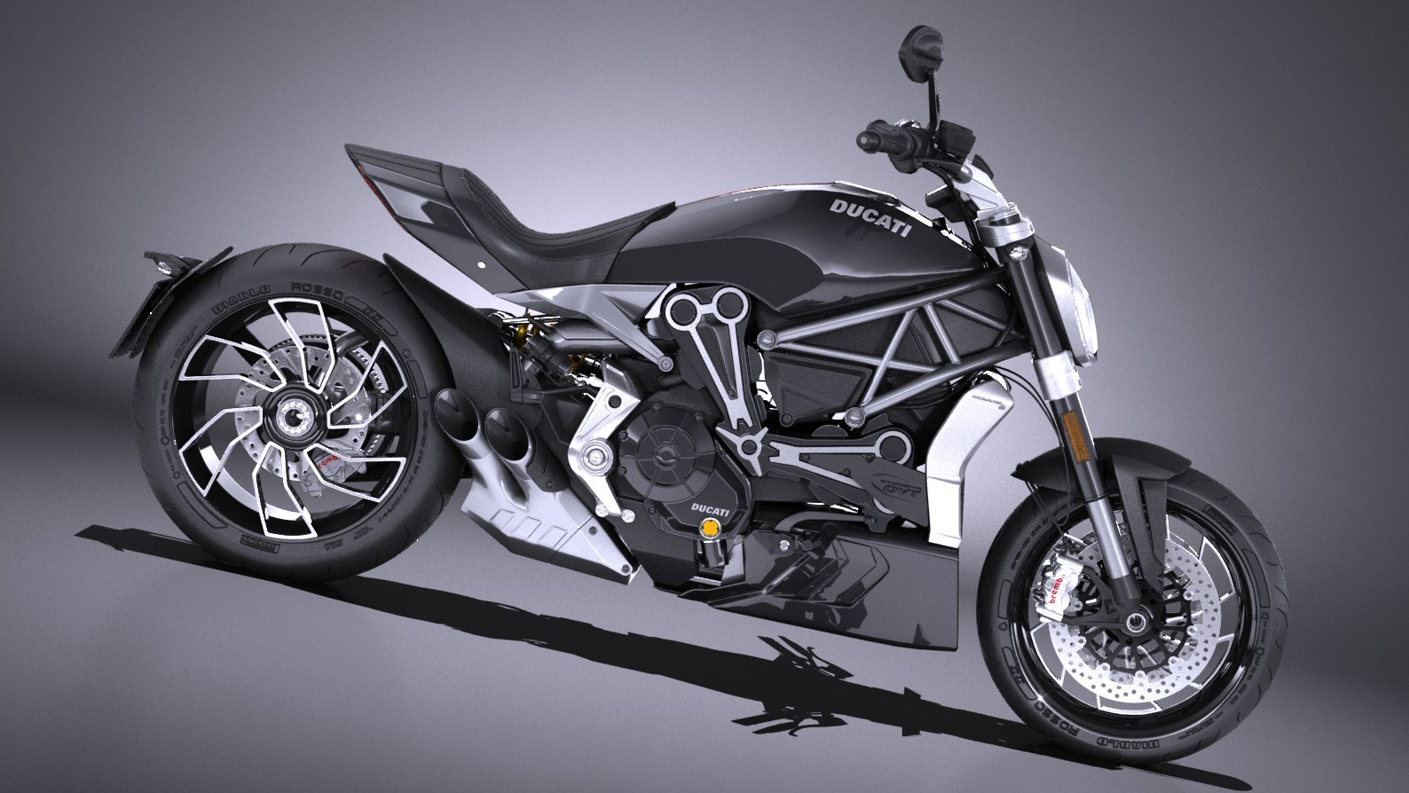 2016款杜卡迪大魔鬼ducati_x diavel重型街车c4d模型