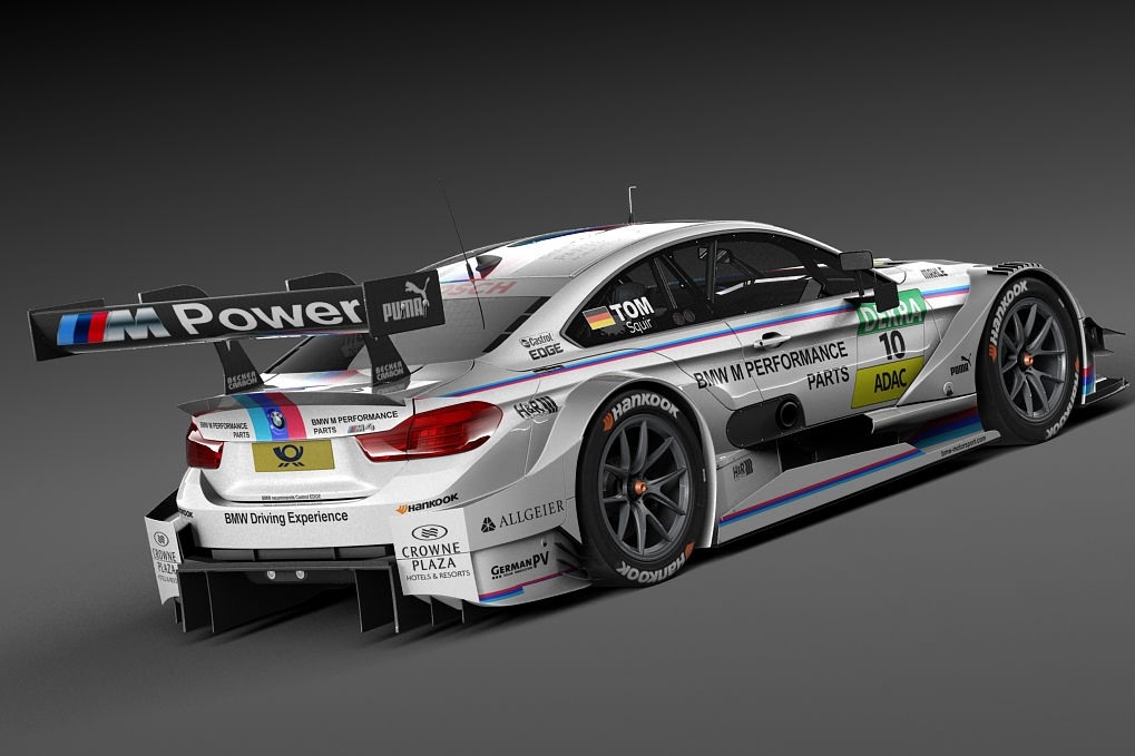 赛道升级改装套件宝马m4 dtm 2015 race car c4d模型下载