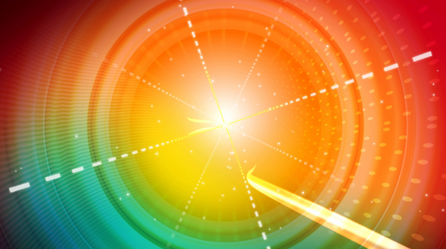 彩虹色渐变背景光环中央循环扩大动感震撼视频素材-92素材网