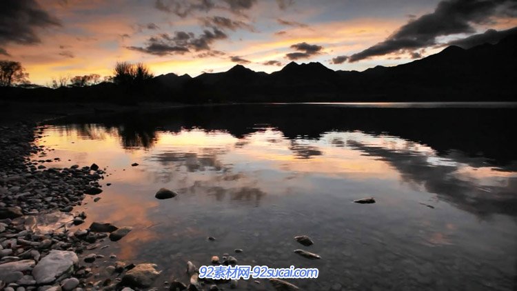 大自然风光风景高山树林小溪流水星空湖泊云彩延时摄影高清实拍