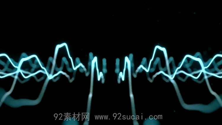 动感波纹发光波浪线音乐节奏起伏灯光秀 动态