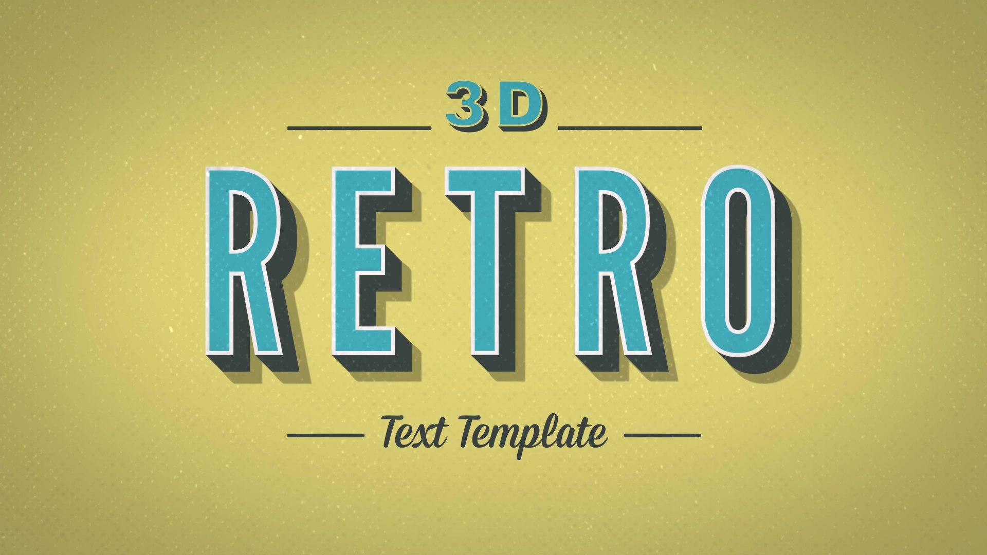 3d动态字体ae模板3d retro-kinetic-typography