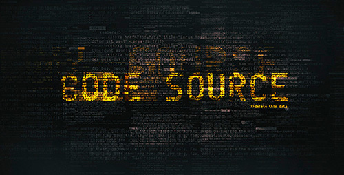 源代码logo标志,黑客入侵计算机ae模板code source