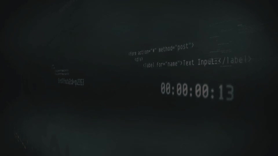 源代码logo标志,黑客入侵计算机ae模板Code S