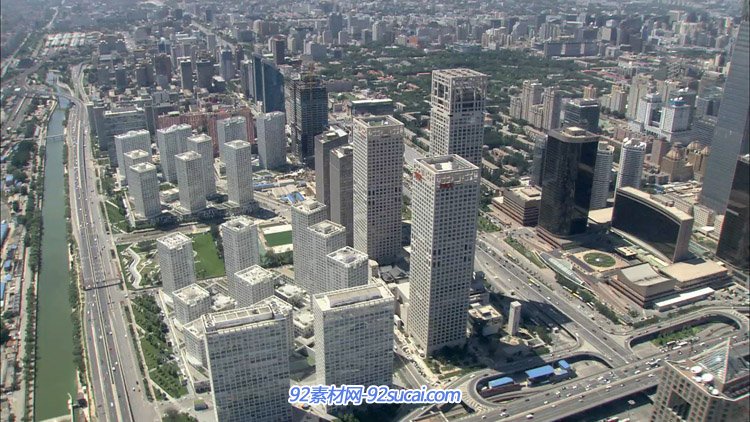 北京城市航拍空镜头 交通高楼大厦城市繁荣的景象高清实拍视频