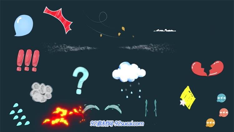 ae模板 q萌卡通爸爸去哪儿动态特效字幕标题带音效模板 ae素材
