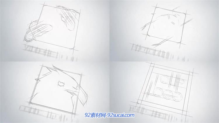 ae模板 简洁手绘草图logo展示模板 ae素材