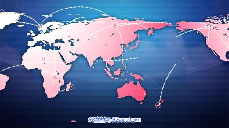 现代科技商贸物流运输线世界地图背景视频素材