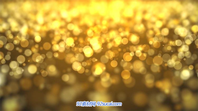 梦幻豪华金球型颗粒飘浮移动金光闪闪视频素材