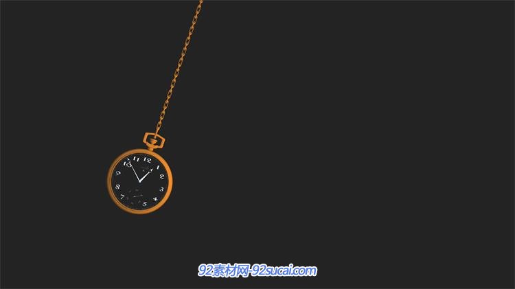 复古怀集金色怀表左右摇摆催眠魔术演出视频素材