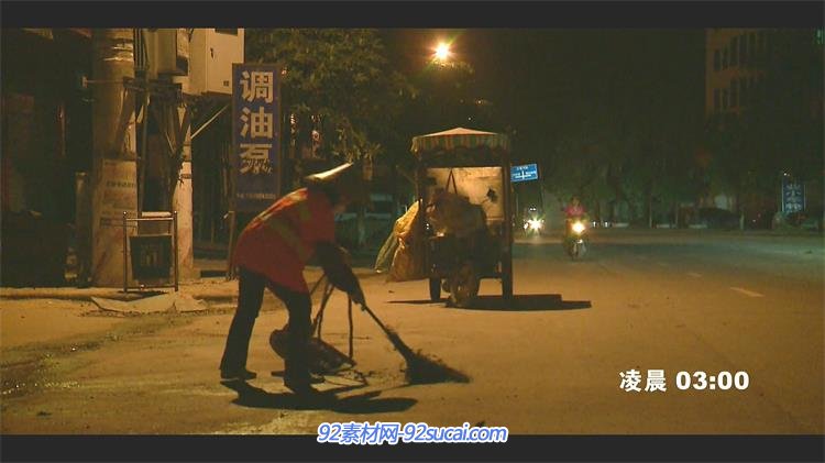 清洁工人一天时间安排辛勤劳动唤醒人们环保意