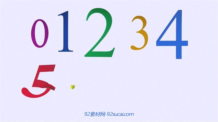 演绎七彩数字顺数倒数led动态背景视频素材