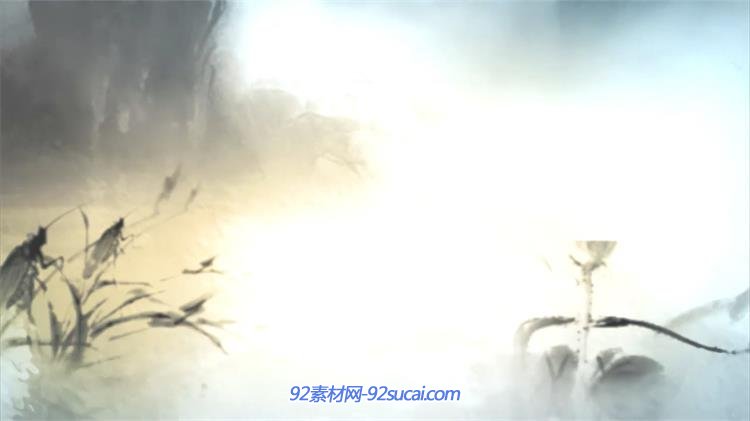 ae模板 古典水墨文化传承场景渲染切换优雅文学片头模板 ae素材