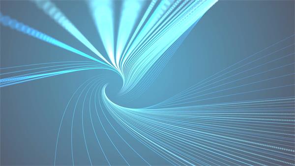蓝色炫光线条光束旋转粒子变幻动态屏幕led背景视频素材