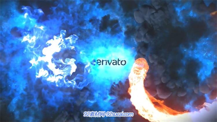 ae模板 快速有效炫酷爆炸火花火光烟雾特效视觉变化动画幻灯片模