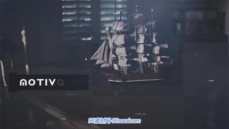 AE模板 未来科技方块闪烁毛刺切换过渡场景图