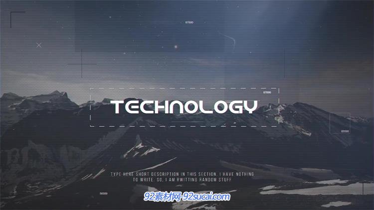 AE模板 未来科技方块闪烁毛刺切换过渡场景图