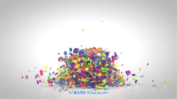 ae模板 3d动感有趣糖果圆圈动态演绎logo标志动画幻灯