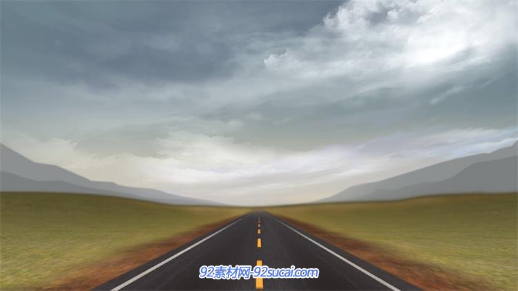 2款虚拟道路美景梦幻公路行驶前进奔向梦想远方场景视频素材