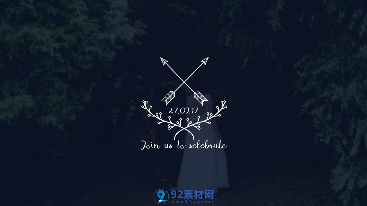 ae 优雅婚礼现代转换特效动画标题流畅文字转换特效幻灯片模板 ae