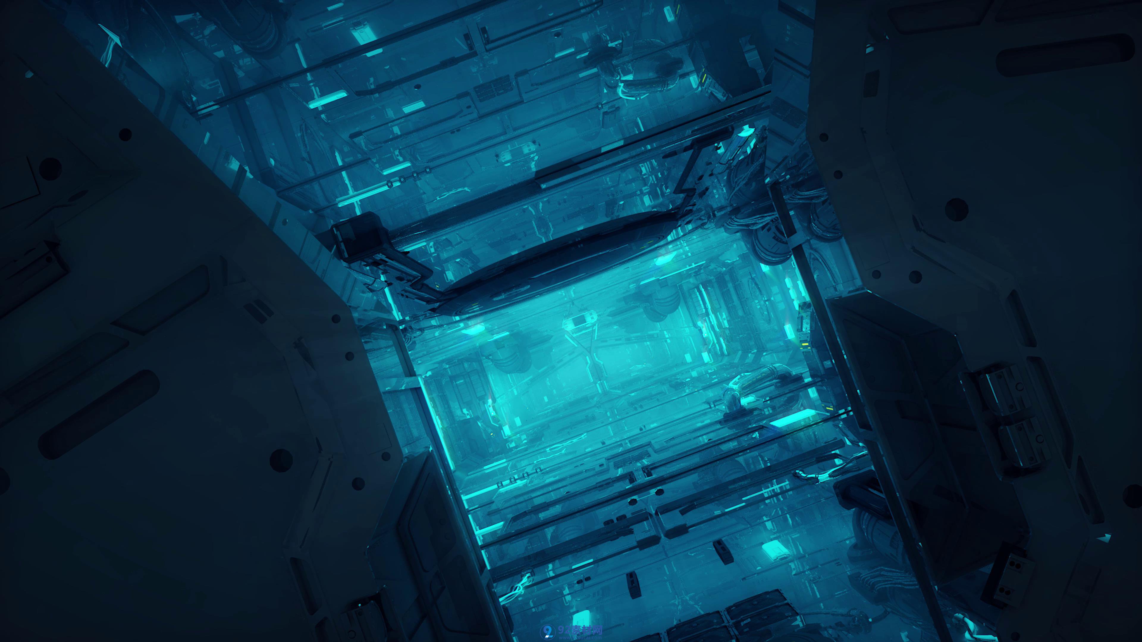 炫酷未来科幻概念太空舱空间背景视频素材
