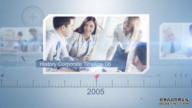 AE模板 简约干净时间标尺工作回顾图片展示幻灯模板 AE素材