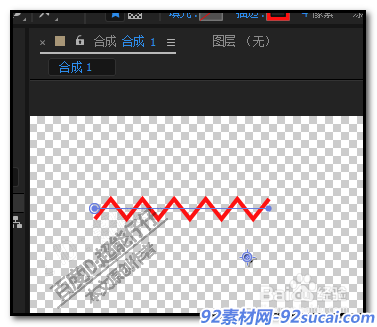 ae直线怎么变为曲线?