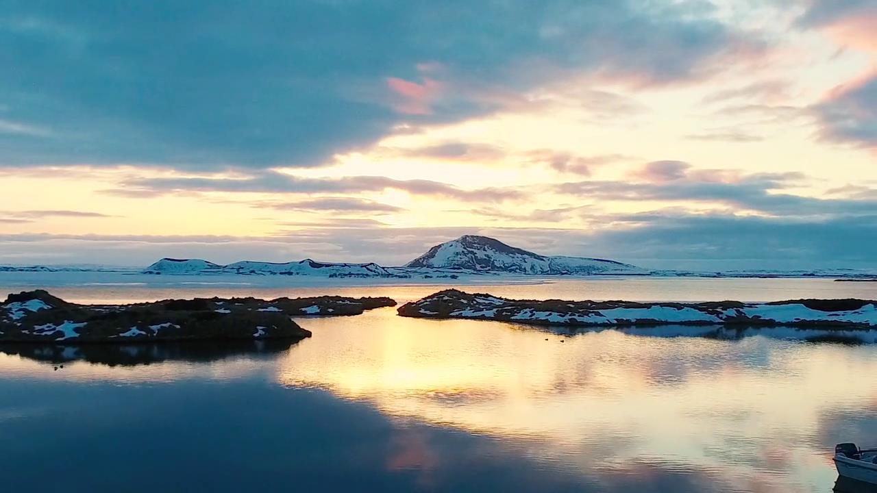 冰島美麗冰川海岸旅行風景高清視頻-92素材網