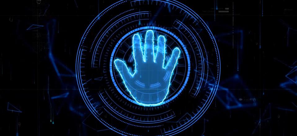 素材详情:模板信息:一款蓝色超强科技感手掌指纹触屏特效活动启动仪式