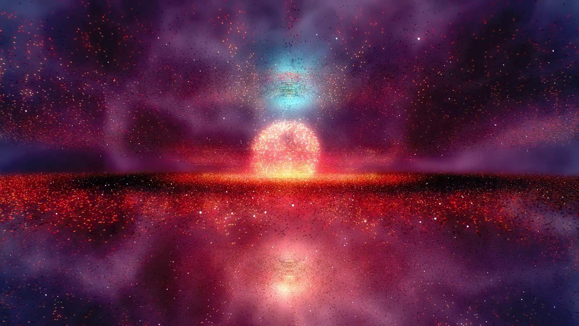 大气炫丽抽象宇宙星空粒子光球背景视频