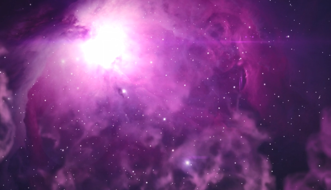 紫色美丽星云神秘烟雾迷蒙遮掩mp4特效视频素材