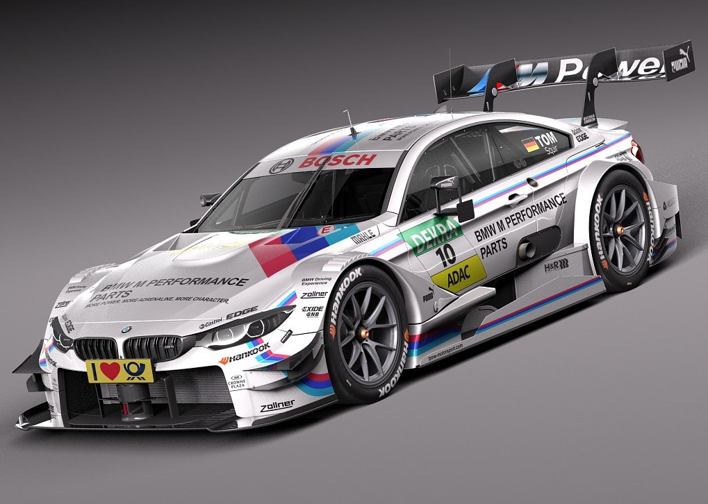 賽道升級改裝套件寶馬m4dtm2015racecarc4d模型下載