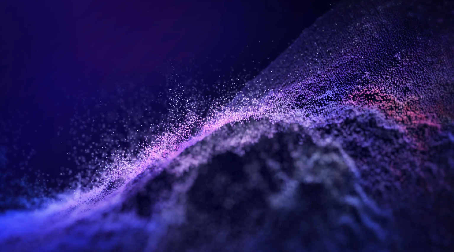 紫色浮光粒子网弹跳起伏唯美既视感动态特效视频素材