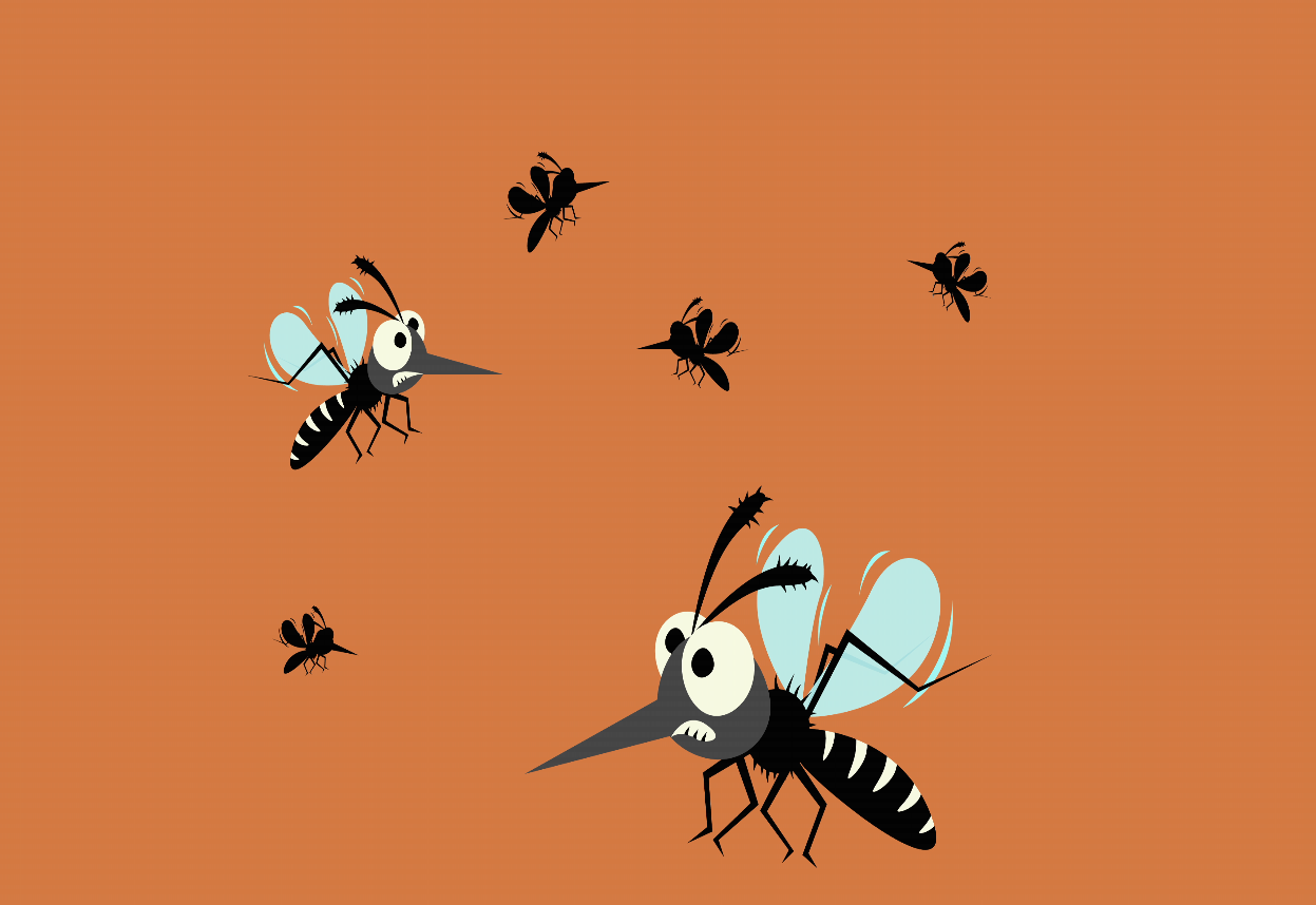 一群蚊子卡通图片图片