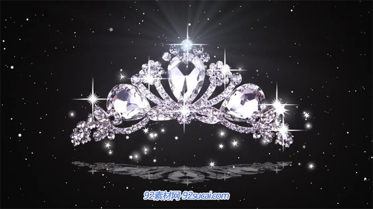 闪闪发光钻石皇冠耀眼粒子led动态背景视频素材