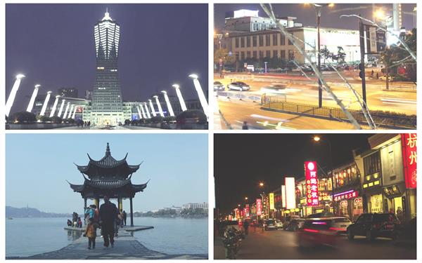 杭州城市繁华景色古典建筑文化旅游景点唯美高清视频延时实拍
